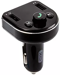 Автомобильное зарядное устройство с FM-модулятором XO BCC01 15w 2xUSB-A ports car charger black