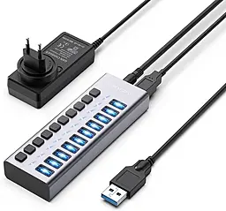 USB-A хаб Acasis HB1602A 10-in-1 USB3.0 gray - фото USB-A хаб Acasis HB1602A 10-in-1 USB3.0 gray
