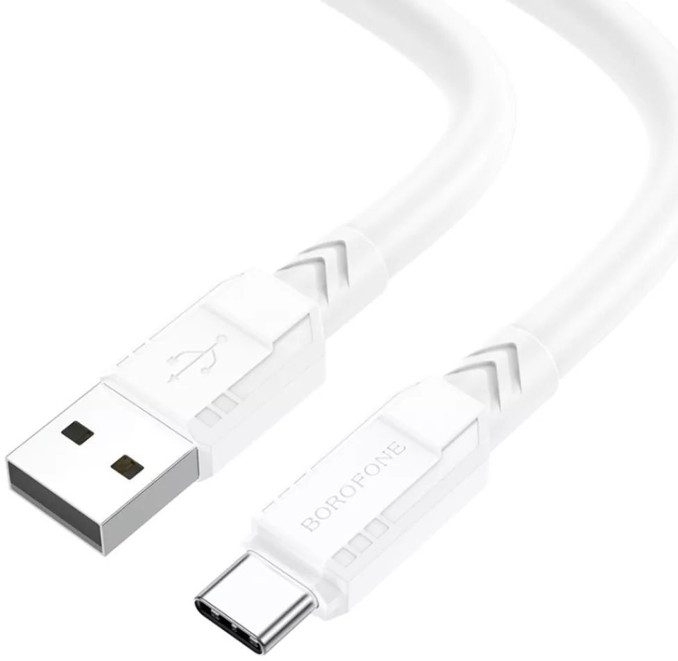 Кабель Borofone BX81 Goodway USB-A - Type-C 15w 3a 1м cable White - фото 1