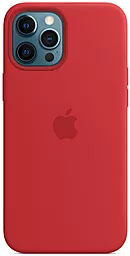 Чехол Apple Silicone Case Full with MagSafe and SplashScreen для Apple для iPhone 12  / iPhone 12 Pro Red