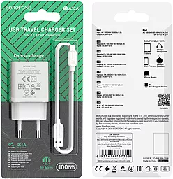 Сетевое зарядное устройство Borofone BA52A Gamble 2.1a home charger + micro USB cable white - миниатюра 6 Сетевое зарядное устройство Borofone BA52A Gamble 2.1a home charger + micro USB cable white - миниатюра 6