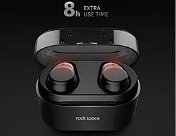 Наушники Rock Space EB30 TWS Bluetooth Earphone Black - миниатюра 7