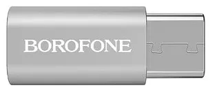 Адаптер-перехідник Borofone BV4 Micro USB - USB Type-C Silver - фото 4
