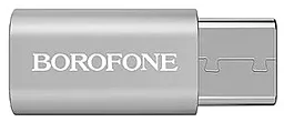 Адаптер-перехідник Borofone BV4 Micro USB - USB Type-C Silver - мініатюра 4 Адаптер-перехідник Borofone BV4 Micro USB - USB Type-C Silver - мініатюра 4