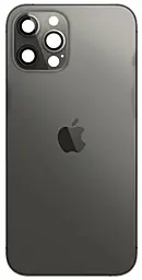 Задняя крышка корпуса Apple iPhone 12 Pro со стеклом камеры Graphite - фото Задняя крышка корпуса Apple iPhone 12 Pro со стеклом камеры Graphite