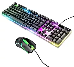 Комплект (клавиатура+мышка) Hoco GM11 Terrific Glowing Gaming  Black