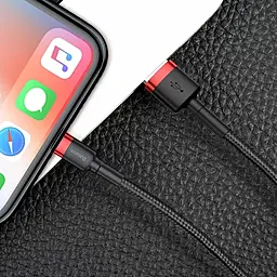 Кабель Baseus Cafule USB-A - Lightning 12w 2.4a 1м cable Black/Red (CALKLF-B19) - миниатюра 9 Кабель Baseus Cafule USB-A - Lightning 12w 2.4a 1м cable Black/Red (CALKLF-B19) - миниатюра 9