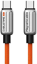 Кабель Cabletime USB Type-C - Type-C 240w 5a 2м PD cable Orange (CU06L) - фото Кабель Cabletime USB Type-C - Type-C 240w 5a 2м PD cable Orange (CU06L)