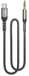 Аудио кабель SkyDolphin SR29 AUX mini Jack 3.5 мм - USB Type-C M/M cable 1 м black (SDAUX-000076) - фото Аудио кабель SkyDolphin SR29 AUX mini Jack 3.5 мм - USB Type-C M/M cable 1 м black (SDAUX-000076)