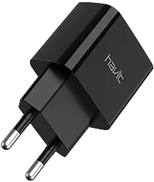 Мережевий зарядний пристрій Havit HV-H131P 12w 2xUSB-A ports black