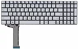 Клавіатура для ноутбуку Asus K45 R400 N45 (KB310719) PowerPlant срібляста
