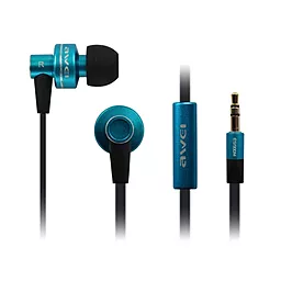 Наушники Awei ES-900M Blue - фото Наушники Awei ES-900M Blue