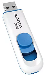 Флешка ADATA C008 32GB (AC008-32G-RWE) White/Blue - фото Флешка ADATA C008 32GB (AC008-32G-RWE) White/Blue