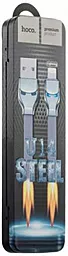 Кабель Hoco U14 Steel man USB-A - Type-C 12w 2.4a 1.2м cable Gold - мініатюра 6 Кабель Hoco U14 Steel man USB-A - Type-C 12w 2.4a 1.2м cable Gold - мініатюра 6