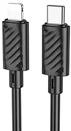 Кабель Hoco X88 Gratified USB Type-C - Lightning 27w 3a 2м PD сable Black - фото Кабель Hoco X88 Gratified USB Type-C - Lightning 27w 3a 2м PD сable Black