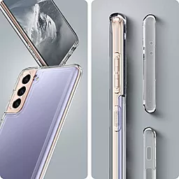 Чехол Spigen для Samsung Galaxy S21  - Ultra Hybrid, Crystal Clear (ACS02423) - миниатюра 3