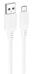 Кабель Borofone BX115 Lotto USB-A - micro USB 12w 2.4a 1м cable White - фото Кабель Borofone BX115 Lotto USB-A - micro USB 12w 2.4a 1м cable White
