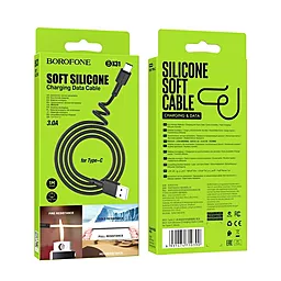 Кабель Borofone BX31 Silicone USB-A - Type-C 15w 3a 1м cable Black - миниатюра 3 Кабель Borofone BX31 Silicone USB-A - Type-C 15w 3a 1м cable Black - миниатюра 3
