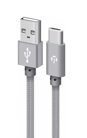 Кабель Intaleo CBGNYT1 USB-A - Type-C 12w 2.4a 1м cable Grey (1283126489136) - фото 1