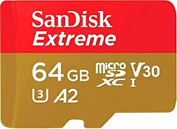Карта пам'яті SanDisk 64 GB microSDXC UHS-I U3 Extreme A2 V30 (SDSQXA2-064G-GN6MN) - фото Карта пам'яті SanDisk 64 GB microSDXC UHS-I U3 Extreme A2 V30 (SDSQXA2-064G-GN6MN)