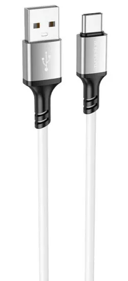 Кабель Borofone BX83 Famous USB-A - Type-C 15w 3a 1м cable White - фото 1