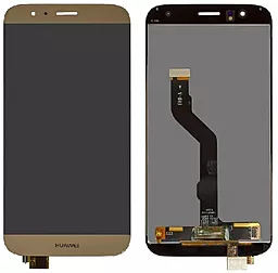 Дисплей Huawei G8, GX8 (RIO-L01, RIO-AL00) с тачскрином, оригинал, Gold