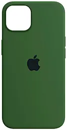 Чехол Silicone Case Full для Apple iPhone 15 Virid Green - фото Чехол Silicone Case Full для Apple iPhone 15 Virid Green