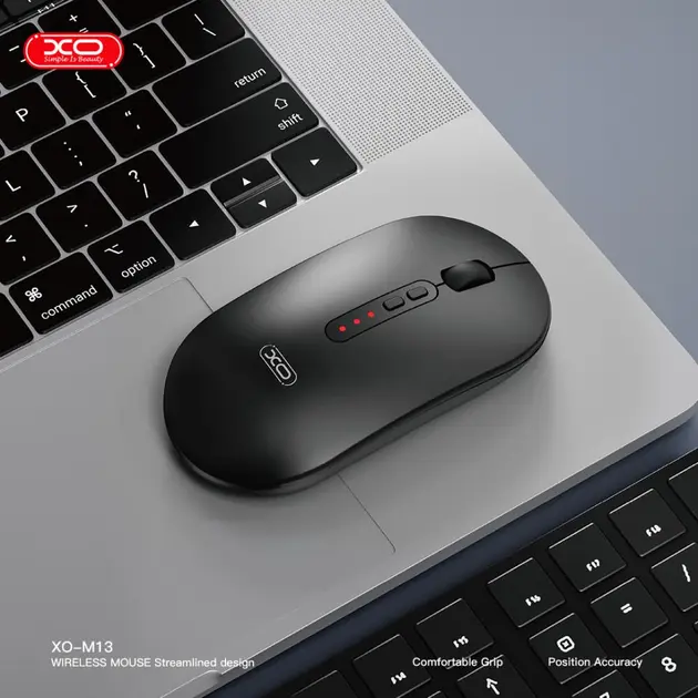 Комп'ютерна мишка XO M13 Tri-mode Bluetooth Wireless Silent Mouse Black - фото 2