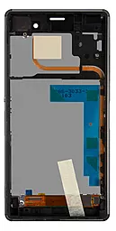 Дисплей Sony Xperia Z3 Dual (D6633) з тачскріном і рамкою, оригінал, Black - мініатюра 3