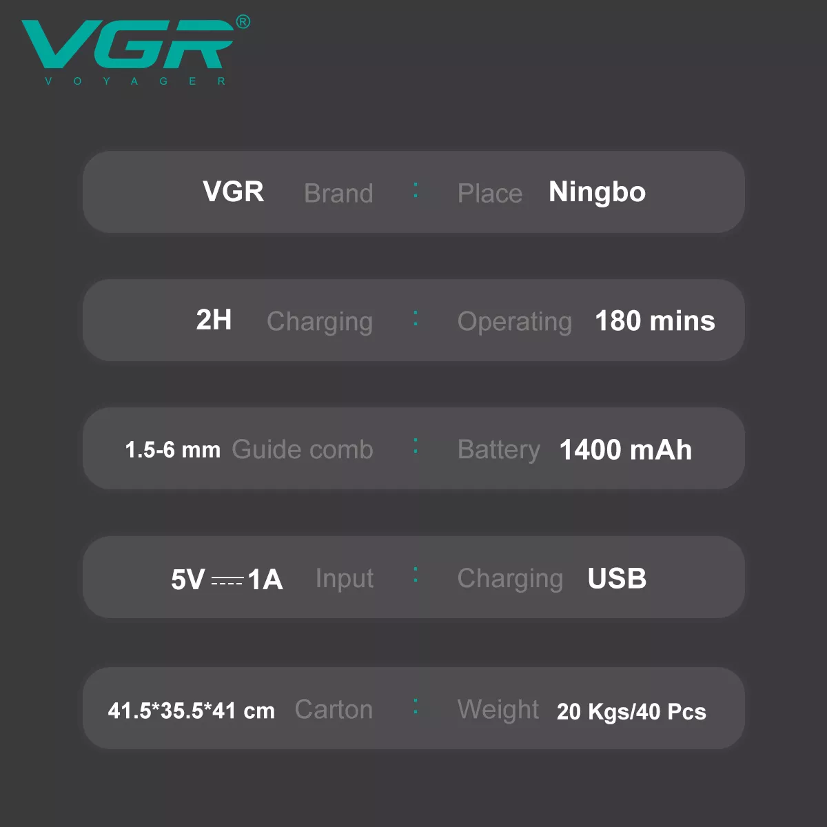 Тример VGR V-972 4 насадки LED Display - фото 6