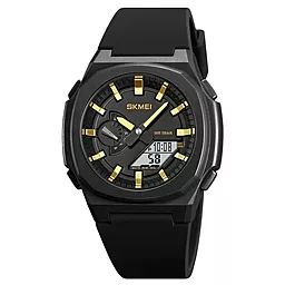 Часы наручные SKMEI 2091BKGDWT Black-Gold-White - фото Часы наручные SKMEI 2091BKGDWT Black-Gold-White