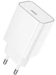 Сетевое зарядное устройство Hoco C143A 20w PD USB-C fast charger white - фото Сетевое зарядное устройство Hoco C143A 20w PD USB-C fast charger white