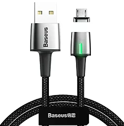USB Кабель Baseus Zinc Magnetic 2M micro USB Cable Black (CAMXC-B01)