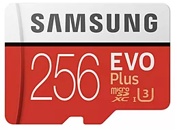 Карта пам'яті Samsung microSDXC 256GB Evo Plus Class 10 UHS-I U3 + SD-адаптер (MB-MC256HA/RU) - мініатюра 4