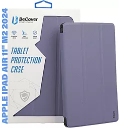 Чехол для планшета BeCover Soft Edge с креплением для Apple Pencil для Apple iPad Air 11" M2 2024 Purple (711430) - фото Чехол для планшета BeCover Soft Edge с креплением для Apple Pencil для Apple iPad Air 11" M2 2024 Purple (711430)
