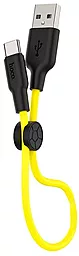 Кабель Hoco X21 Plus Silicone USB-A - Type-C 15w 3a 0.25м cable Yellow