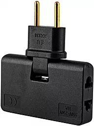Сетевой переходник Voltronic 3in1 UK / US-EU 10А поворотний 180 Black (HK338B) - фото Сетевой переходник Voltronic 3in1 UK / US-EU 10А поворотний 180 Black (HK338B)