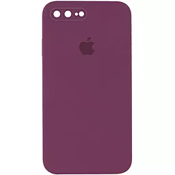{"ru": "Чехол", "uk": "Чохол"} Silicone Case Full Camera Square для Apple iPhone 7 Plus, iPhone 8 Plus Maroon