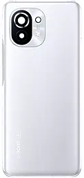 Задняя крышка корпуса Xiaomi Mi 11 со стеклом камеры Original Cloud White - фото Задняя крышка корпуса Xiaomi Mi 11 со стеклом камеры Original Cloud White