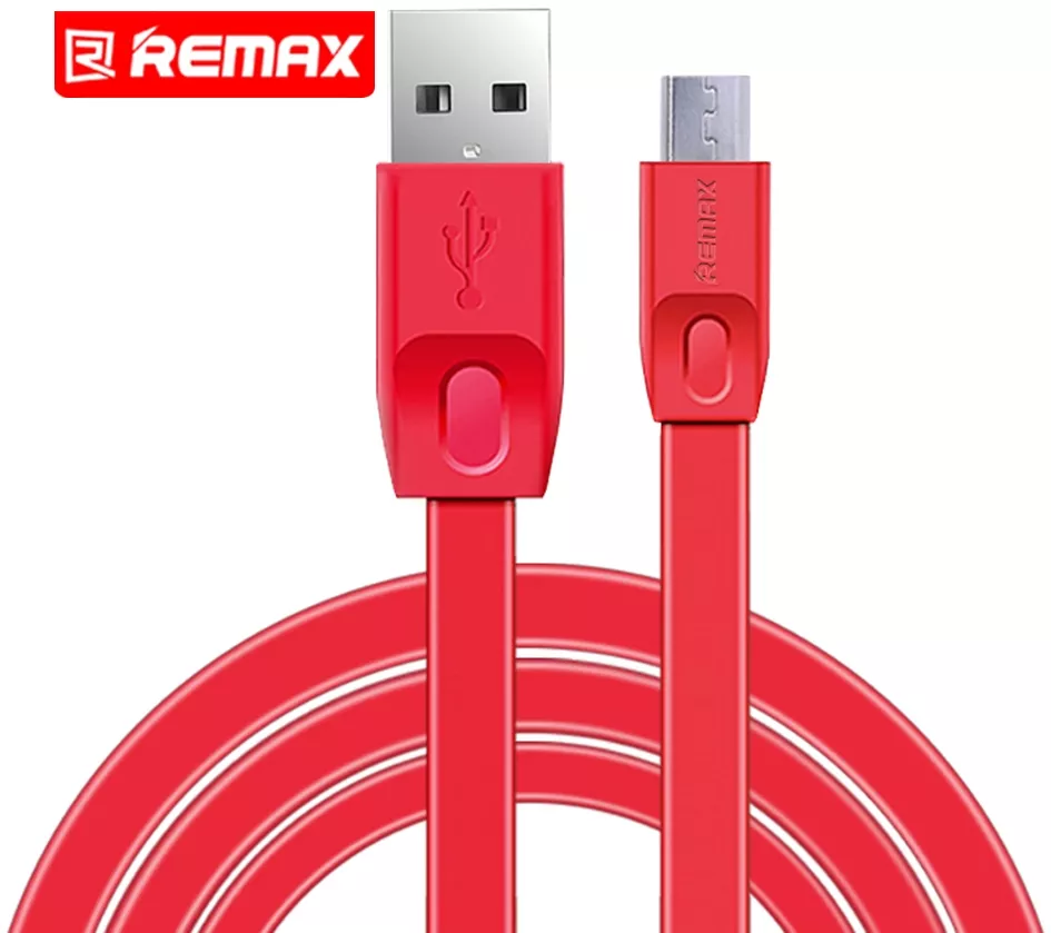 Кабель Remax Full Speed USB-A - micro USB 12w 2.4a 1м cable Red (RC-001m) - фото 3