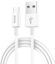Кабель Hoco X23 Skilled USB-A - micro USB 12w 2.4a 1м cable White - миниатюра 4 Кабель Hoco X23 Skilled USB-A - micro USB 12w 2.4a 1м cable White - миниатюра 4