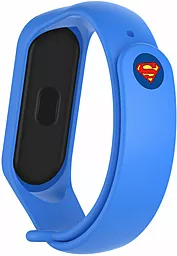 Сменный ремешок для фитнес трекера Xiaomi Mi Band 3/Mi Smart Band 4 SuperHero DC Edition Superman Blue
