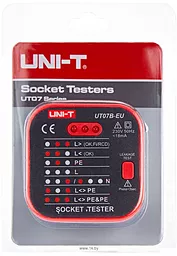 Тестер розеток UNI-T UT07B-EU - миниатюра 5 Тестер розеток UNI-T UT07B-EU - миниатюра 5