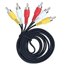 Видеокабель 3xRCA 1m black (YT-3хRCA(M)/3хRCA(M)-1.0) Voltronic - фото Видеокабель 3xRCA 1m black (YT-3хRCA(M)/3хRCA(M)-1.0) Voltronic