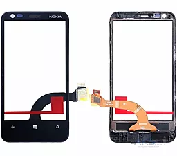 Сенсор (тачскрин) Nokia Lumia 620 rev3 with frame (original) Black