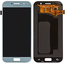 Дисплей Samsung Galaxy A7 A720 2017 с тачскрином, (TFT), Blue