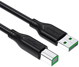 Кабель (шлейф) Veggieg V-U207 USB 2.0 AM/BM 5м с ферритовым фильтром чёрный - фото Кабель (шлейф) Veggieg V-U207 USB 2.0 AM/BM 5м с ферритовым фильтром чёрный