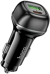 Автомобильное зарядное устройство Hoco Z58A 48w PD USB-C/USB-A ports charger black - фото Автомобильное зарядное устройство Hoco Z58A 48w PD USB-C/USB-A ports charger black