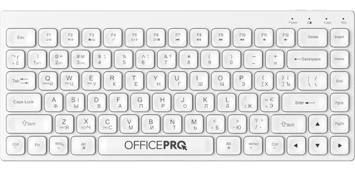 Клавиатура OfficePro SK955W Wireless/Bluetooth White - фото 1