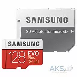 Карта памяти Samsung microSDXC 128GB Evo Plus Class 10 UHS-I U3 + SD-адаптер (MB-MC128GA/APC)